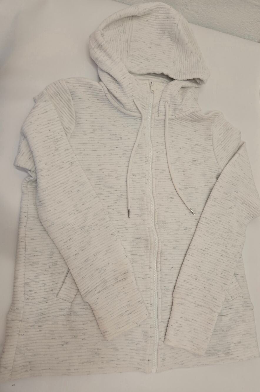 Active Life Womens Medium Heather Oatmeal Full Zip Hooded Jacket Sweatshirt